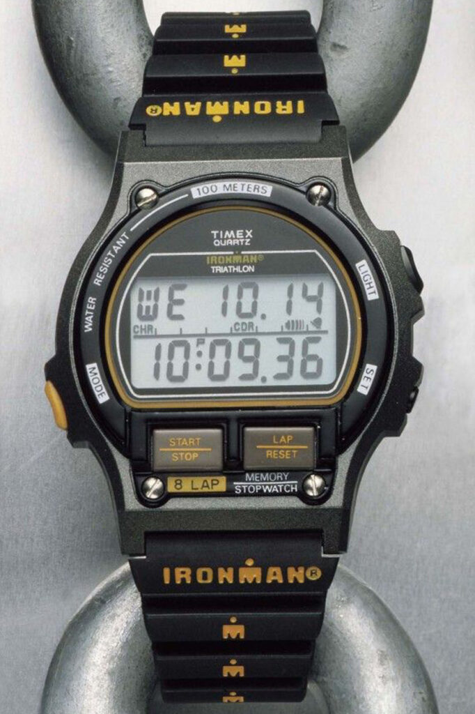 The Timex Ironman Triathlon watch, designed by fitness buff and Timex chairman Fredrik Olsen, was introduced in 1986