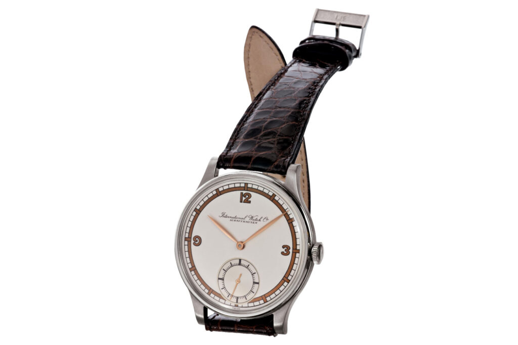 One of the first Portugieser wristwatch sold on 22nd February 1939 to a Ukrainian watch wholesaler, L. Schwarcz in Odessa