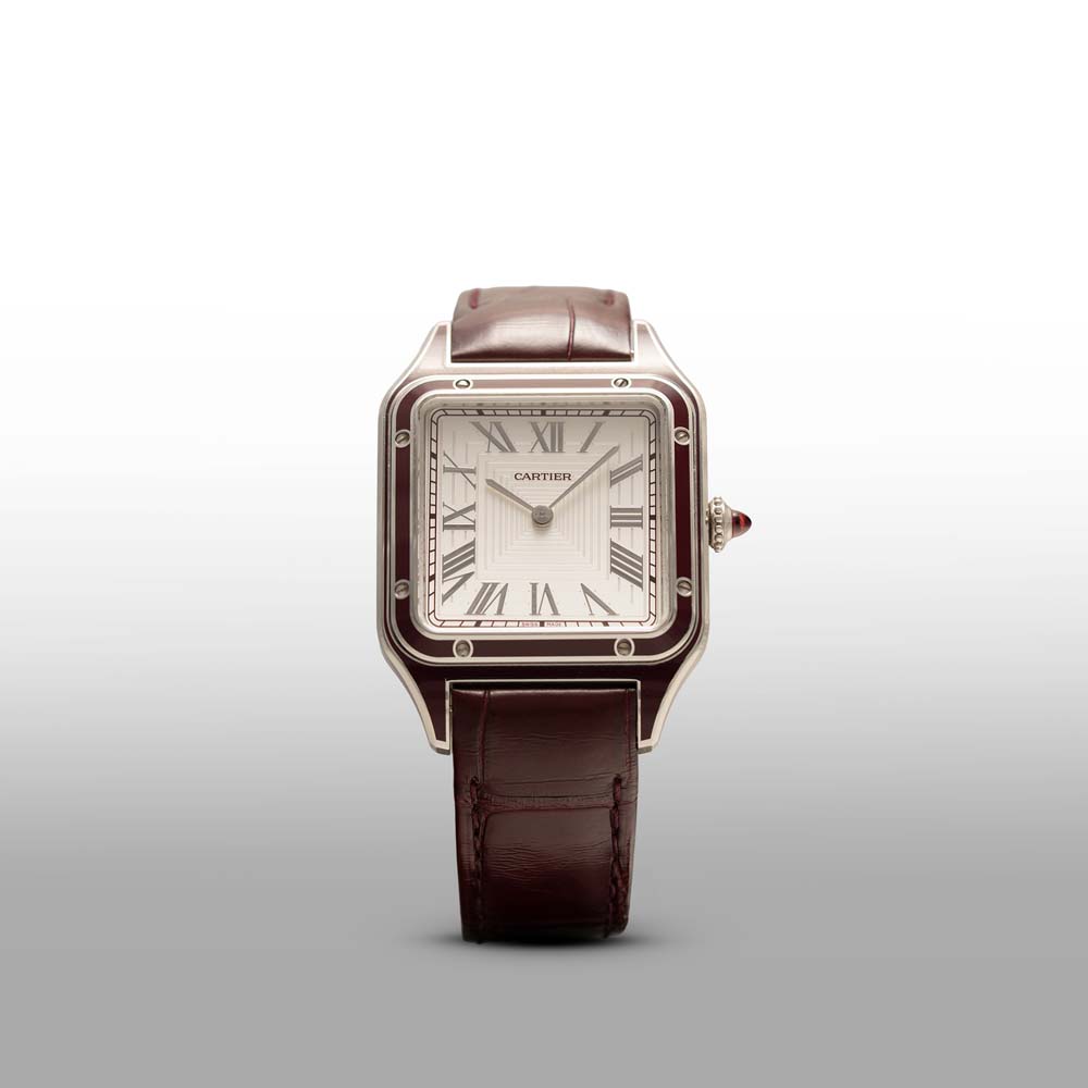 Cartier Santos Dumont Lacquered Platinum